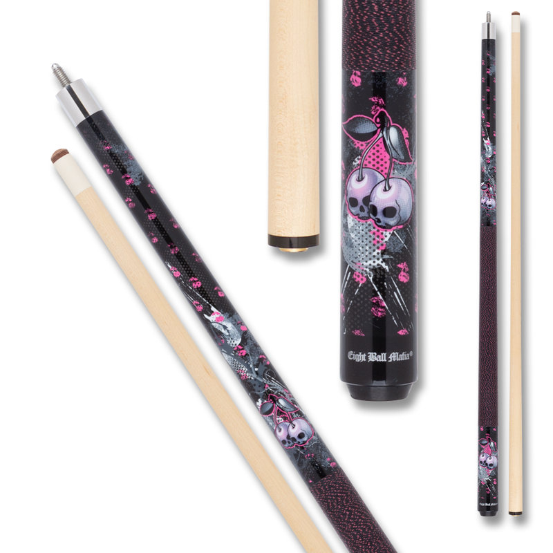 Cherry Skulls Mafia Pool Cue, 21 Oz.