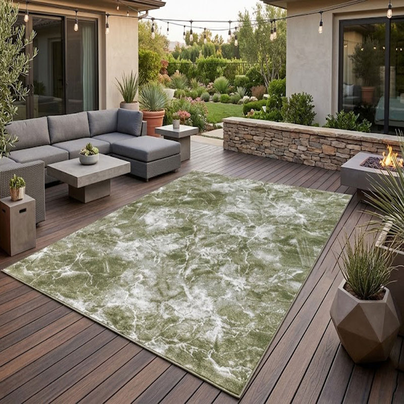 Marble Machine Tufted Indoor / Outdoor Area Rug, Rectangle 160 x 230 cm