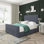 Maple Plush Velvet Upholstered Ottoman Bed Frame