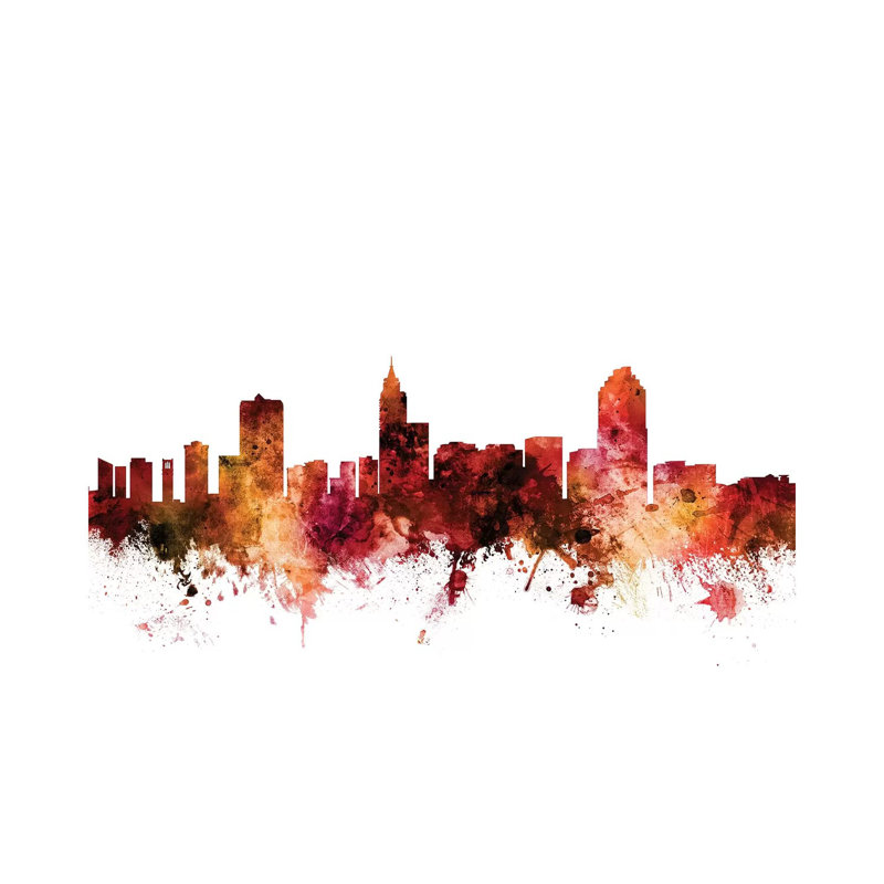 Raleigh, North Carolina Skyline by Michael Tompsett - 1 Piece Wrapped Canvas Wall Art, 152.5 cm H x 101.5 cm W