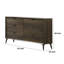 Commode large Fel, 6 tiroirs, brun foncé, noir