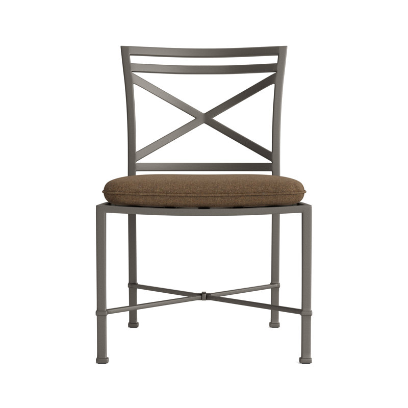 Venetian Outdoor Dining Side Chair, Mica, Fusion Moccasian, Brown