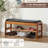 Stylish Upholstered Faux Leather Shoe Bench with Storage-1703159331-1703159342