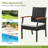 Hinnar Premium All-Weather Wicker Outdoor Dining Armchair with Cushion