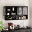 Armoire murale en verre 47,25 "à quatre portes, murale, adaptée-106502418