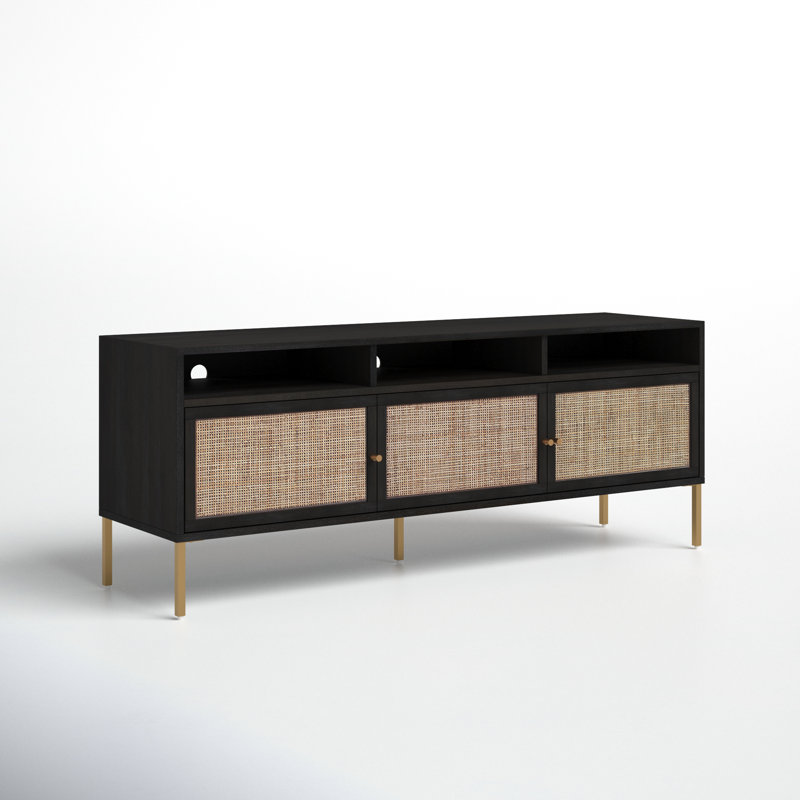 Cassi TV Stand for TVs up to 65", Black Velvet