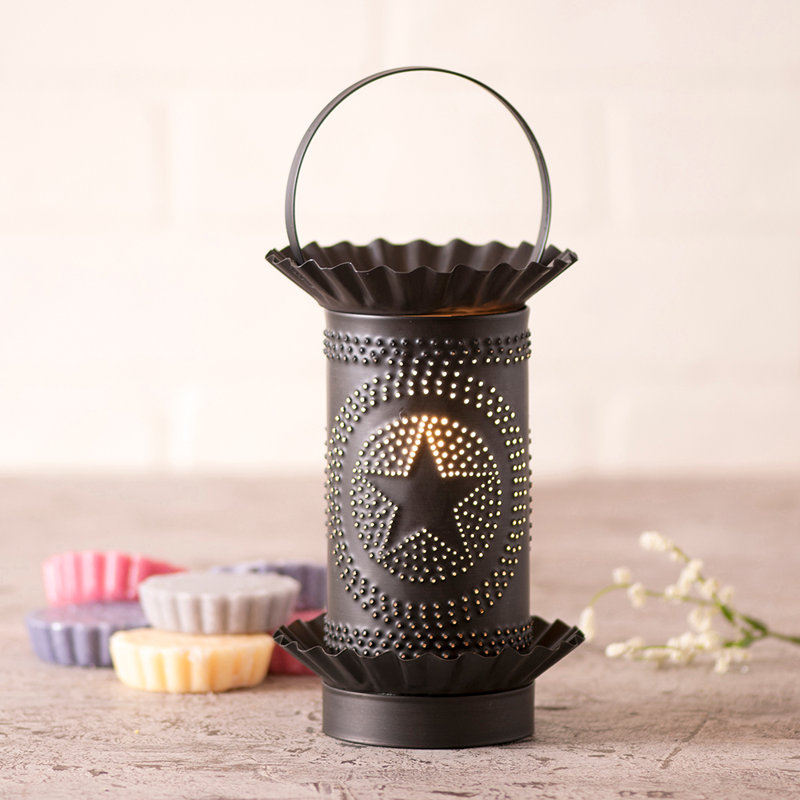 9'' H Metal Wax Warmer with Candle Included, Kettle Black