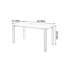 Grande table de salle à manger rectangulaire haut de gamme brune-731864438