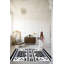 Tapis décoratif noir à motif géométrique moderne lavable à la machine-603342034