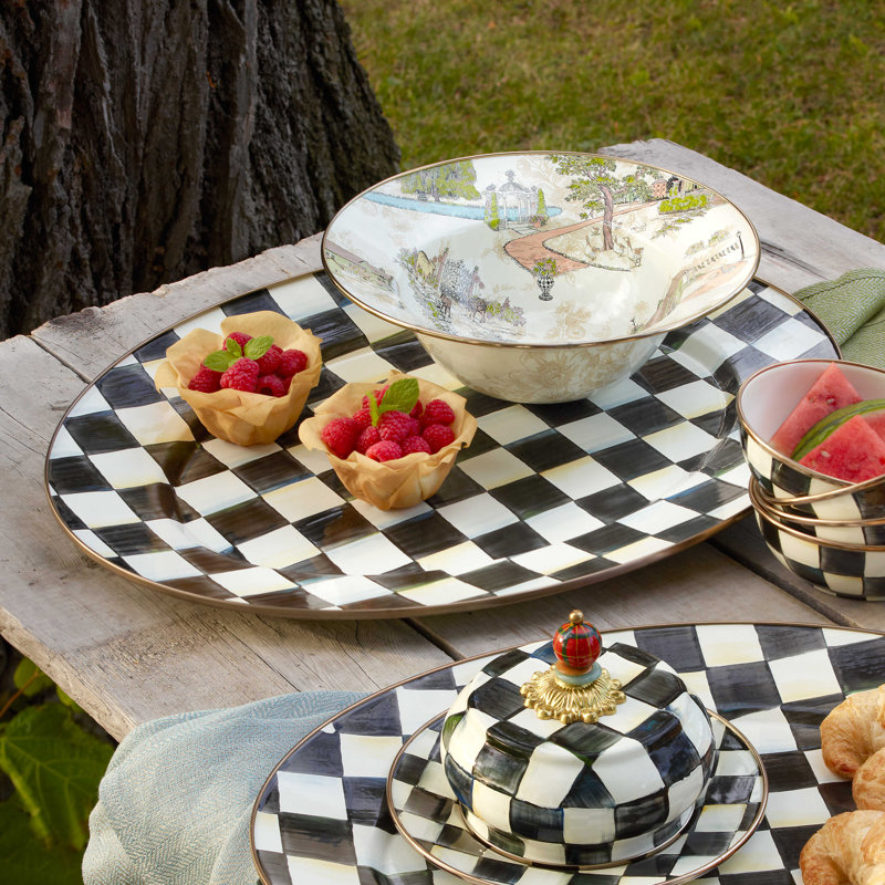 Courtly Check® Oval Platter, 1.25" H x 22" W x 17.5" D