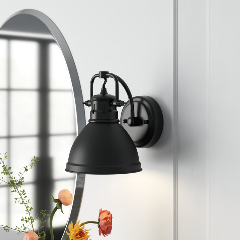 Calico Dimmable Vanity Light, Matte Black, Matte Black