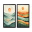 Coucher de soleil sur les collines ondulantes I - Ensemble de 2 tableaux muraux « Coucher de soleil »-1185516522-1185516524