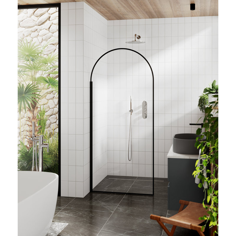 Rectangular Shower Enclosure, 195cm H x 89.30cm W x 1.40cm D