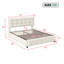 UK & EU Sizes Velvet Ottoman Bed With Motion Sensor LED Lights, Upholstered Cloud Tufted Frame, Beige-1203776469