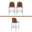 Tabouret de bar intérieur en métal, ensemble de 2
