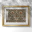 Motif floral symétrique (souci probablement africain ou similaire) - William Morris - reproduction encadrée avec passe-partout et verre - c. 1876-652133544-652133699-652133520