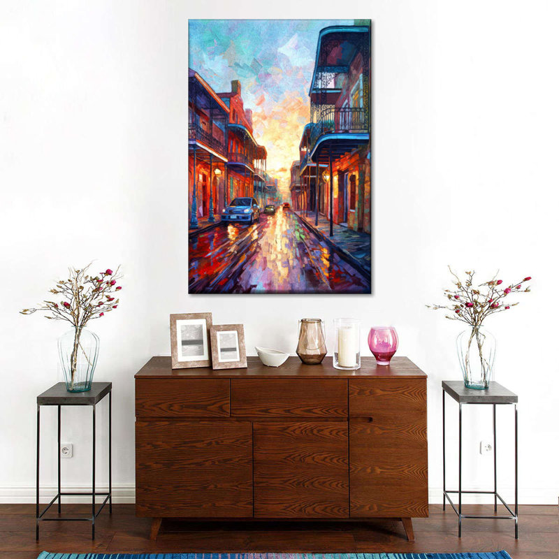 Vibrant Bourbon Street sur toile, H 48 po x l 32 po x P 1,25 po