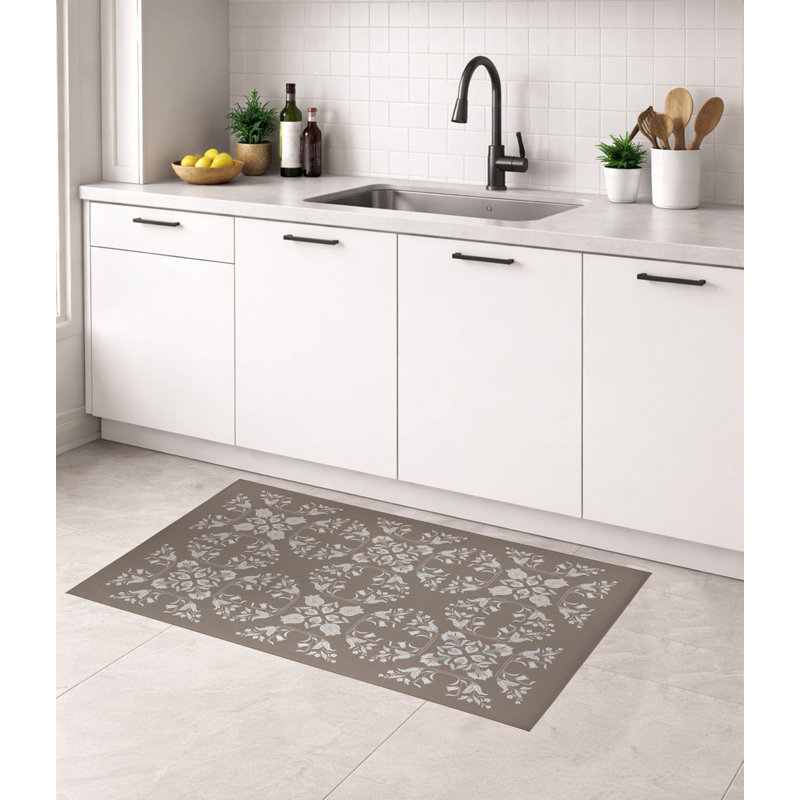 Tapis de cuisine à profil bas Rumi, Rectangulaire 3 pi x 5 pi, Naturel