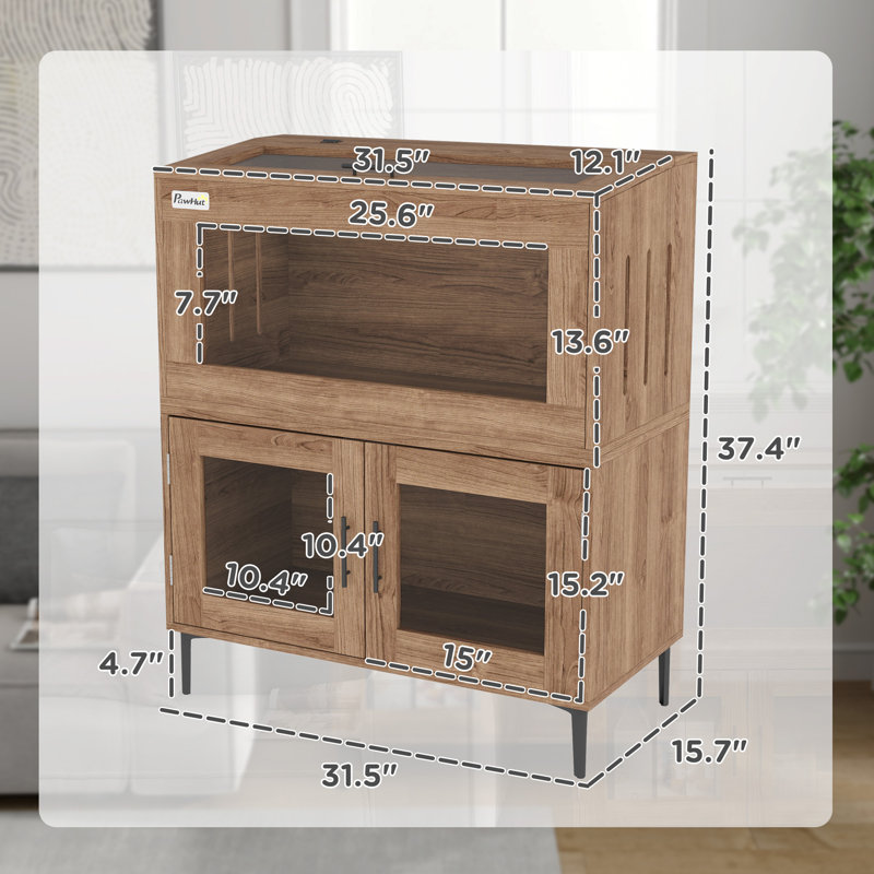 Brown 60.5 Gallon Stackable Reptile Tank with Ventilation