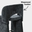 Tabouret de comptoir moderne 26,5 po entièrement revêtu de chenille-1414020565