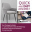 Beaury Fabric Armchair in Grey