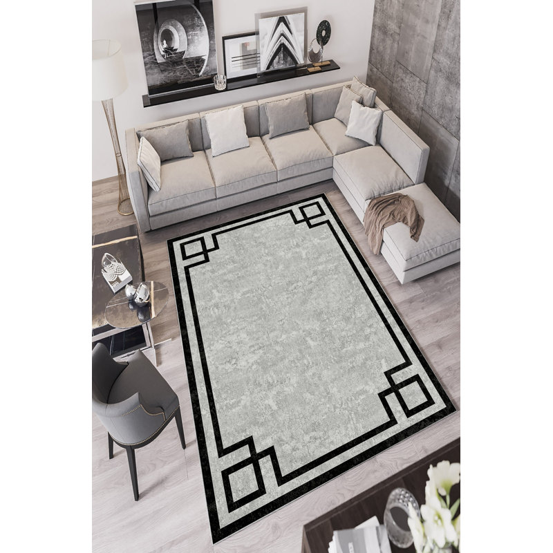 Eco-Friendly Hall Carpet, Grey, 31.5 x 59.1 Inches | 100% Polyester, 650 g/m², 0.2 Inch Pile Height | Antibacterial, Non-Slip PVC Dot Underside, Machine Washable | Perfect for Home Entryways & Living Spaces