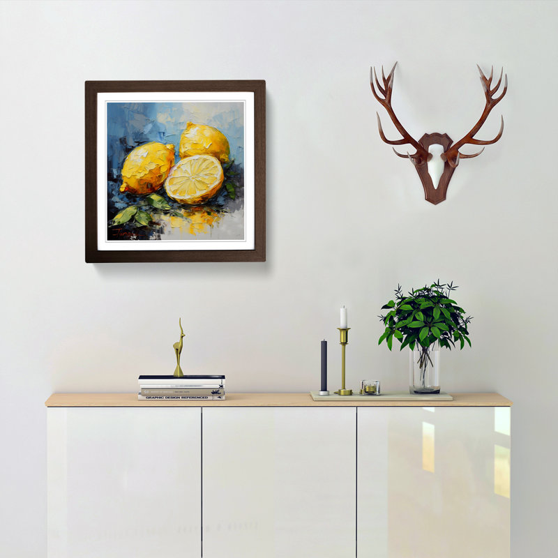 Single Picture Frame Print on Wood, Walnut Framed