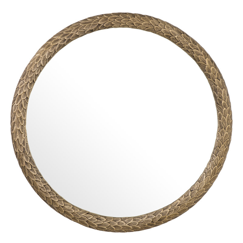 Mirror Soave Antique Brass Finish