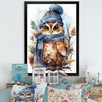 Winters Owl Nursery Serenity I - Owl Animal Wall Art