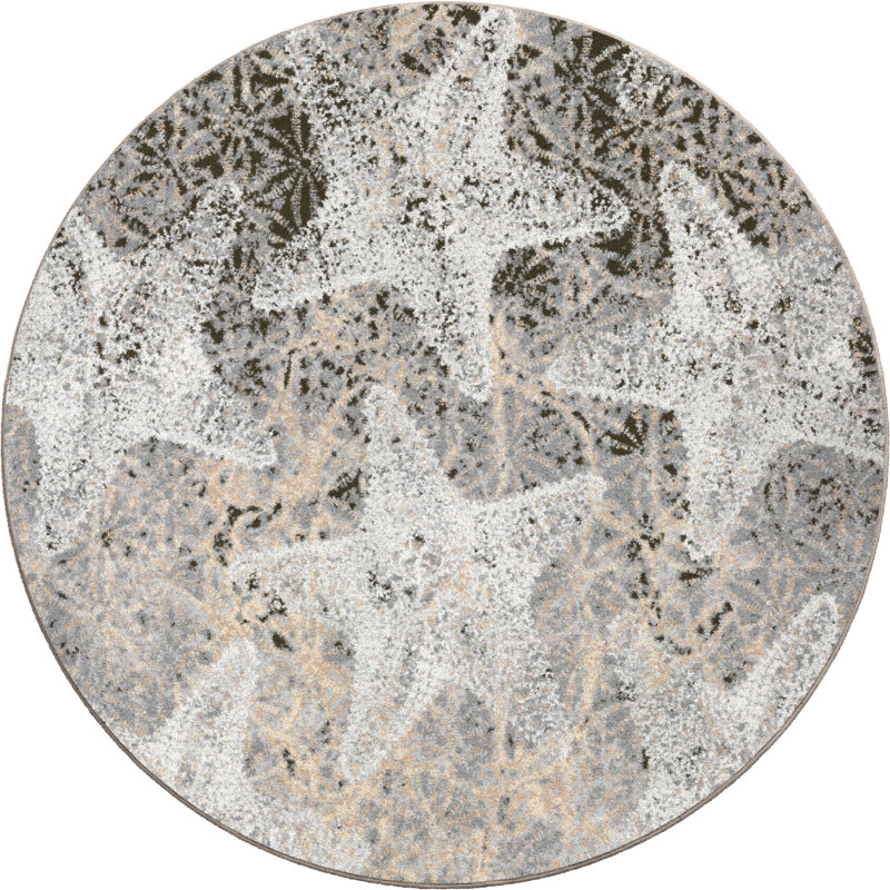 Aziz Abstract Indoor Rug, Round 8'