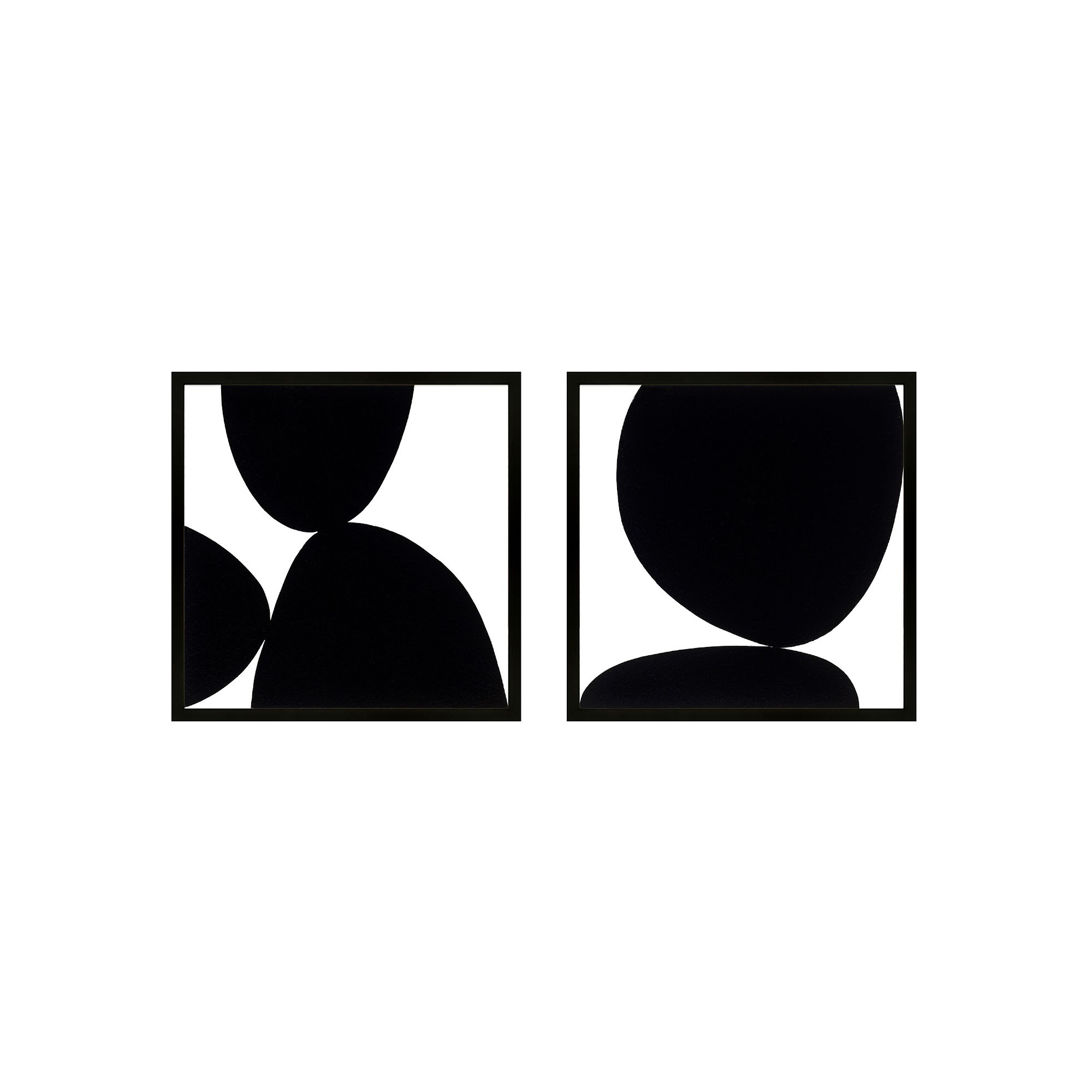 Black Ink by Lee Lessem, Black Framed, 30" H x 30" W x 1.25" D