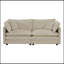Canapé modulaire rembourré 4 pièces, canapé 1 place 2 pièces et 2 repose-pieds, causeuse 2 places avec repose-pieds, chenille beige-227084236