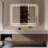 Bright Dual-Sided LED Bathroom Mirror with Anti-Fog, Stepless Dimming, and Three-Color Temperature Functionality. Tempered Glass Construction. Makeup Mirror. ETL/UL Certified.-660109306-660109285