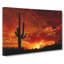 Sunset In Saguaro Painting - Wrapped Canvas-64023422