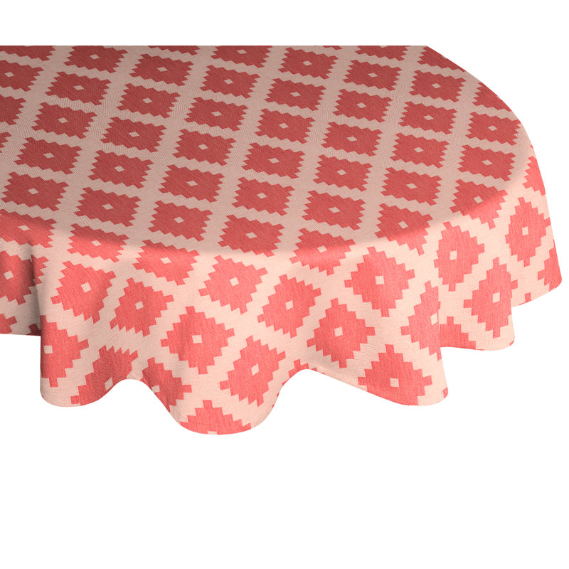 Moroccan Shiraz Light Tablecloth, 145cm round, Cherry red