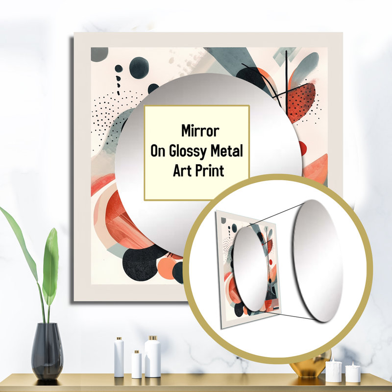 Miroir mural de salon Embrecht - Minimalisme, 29 po x 29 po