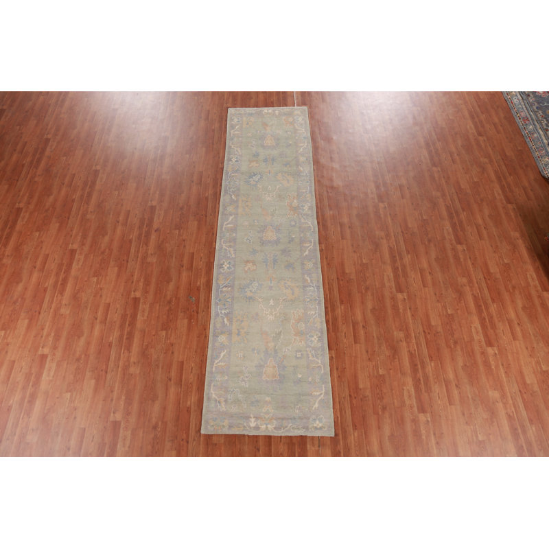 Tapis turc vert Oushak