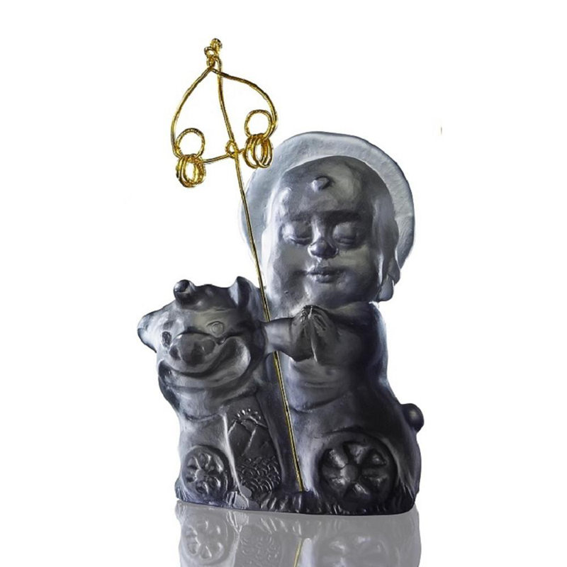 Buddha Figurine, Dark Gray