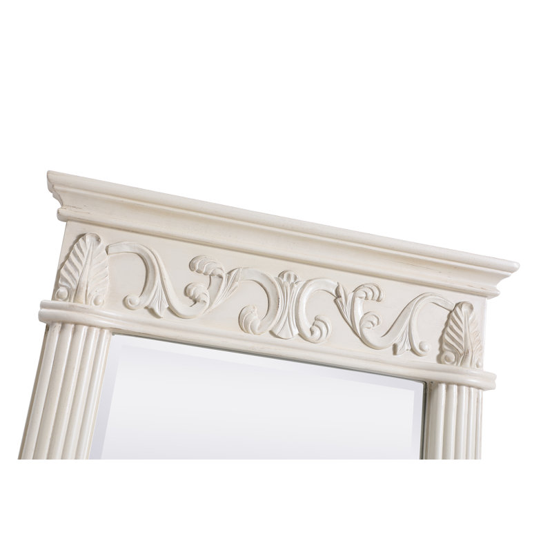 Miroir de salle de bain Aurillon, H 36 po x l 25 po, Blanc antique