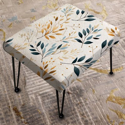 Minimalist Leaves - Plants Rectangle Ottoman