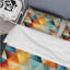Ensemble de housse de couette orange et bleu Symmetry Tranquil Triangles I-1058560942