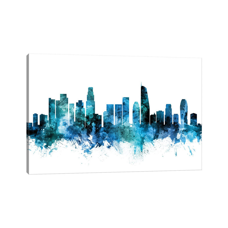 Los Angeles, California Skyline by Michael Tompsett - Wrapped Canvas Gallery-Wrapped Canvas Giclée, 152.5 cm H x 101.5 cm W