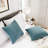 Striped Velvet Decor Soft Throw Pillow Covers With Wave Design（Set of 2）-101450529-101450527
