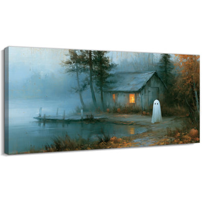 Art mural fantôme sur toile Halloween