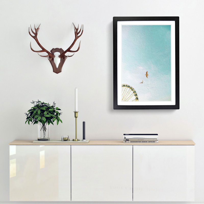 Birds - Picture Frame Painting Print, 48cm H x 36cm W x 2cm D, Black Framed