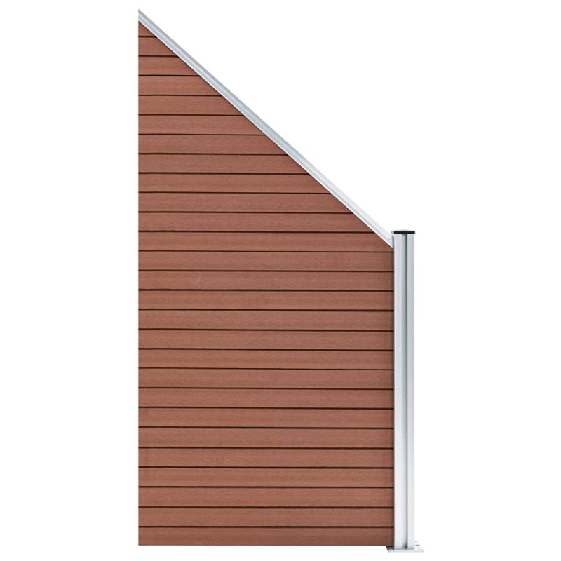 Naila 185.42cm H x 652cm W Brown Composite Fence Panels