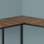 Bureau d'ordinateur, bureau personnel, coin, L 58 po, forme en L, travail, ordinateur portable, stratifié, métal, contemporain, moderne-990583392-990583393
