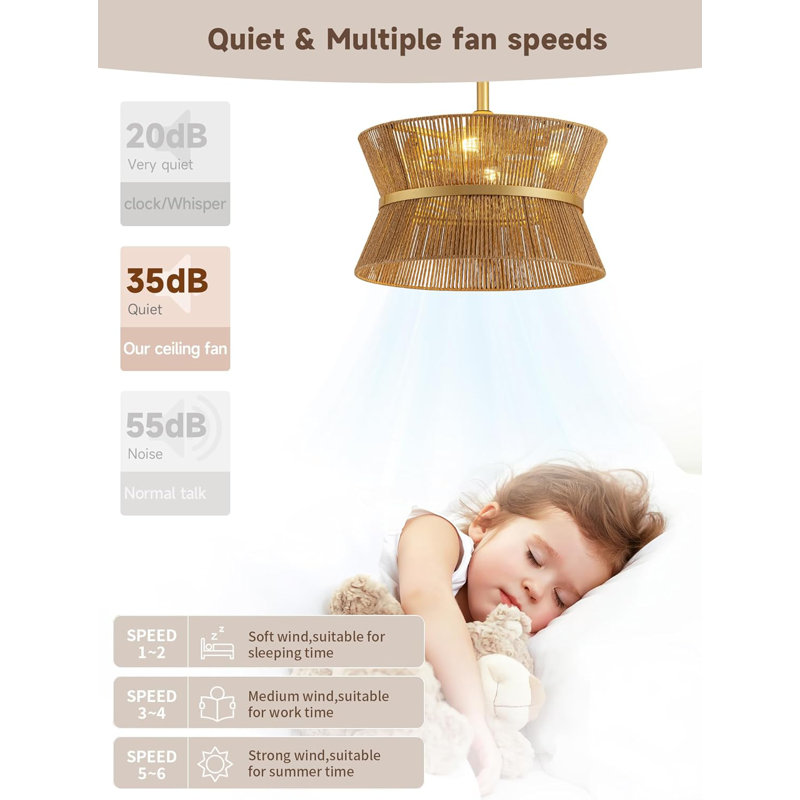 Ventilateur de plafond Boho Fandelier