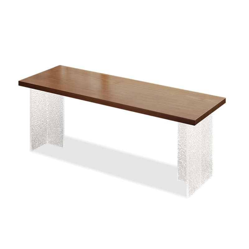 Bureaux rectangulaires bruns en bois massif, H 29,53 po x l 78,74 po x P 27,56 po