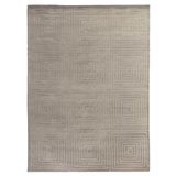Dove Embossed Geometric Area Rug in Silver